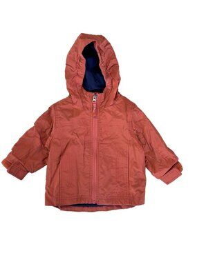 LL Bean Orange/Navy Rain Jacket, 6-12M
